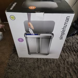 Simple Human duel compartment garbage can NWT